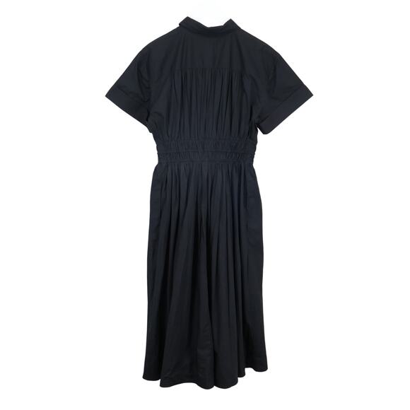 J.Crew Elena Midi Shirtdress Cotton Poplin Black Size 8 NWT - Picture 7 of 8